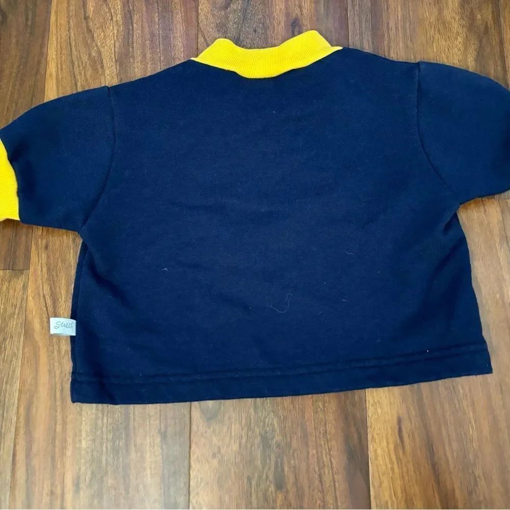 Kodak Vintage Navy/Yellow Cheerleader 2 piece outfit set